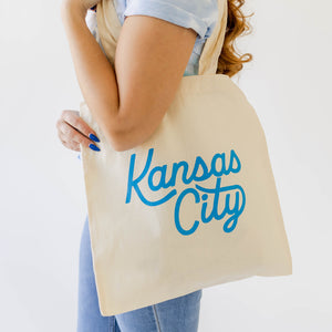 Kansas City Tote - Script Blue