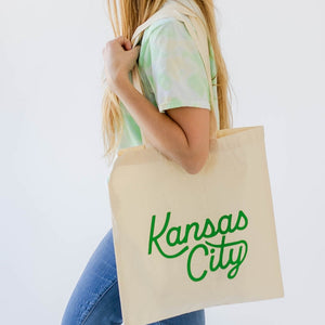 Kansas City Tote - Script Green