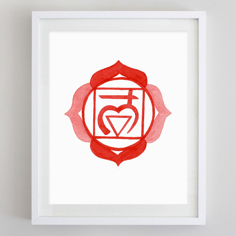 Root Chakra Watercolor Print