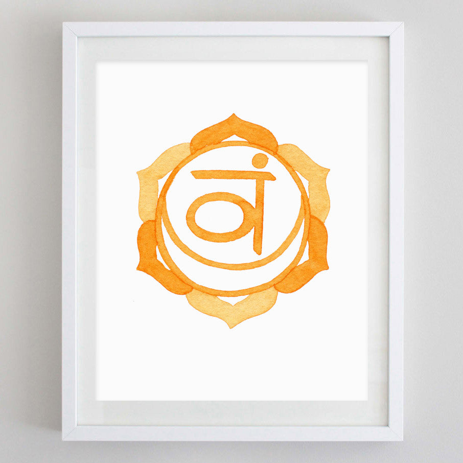 Sacral Chakra Watercolor Print
