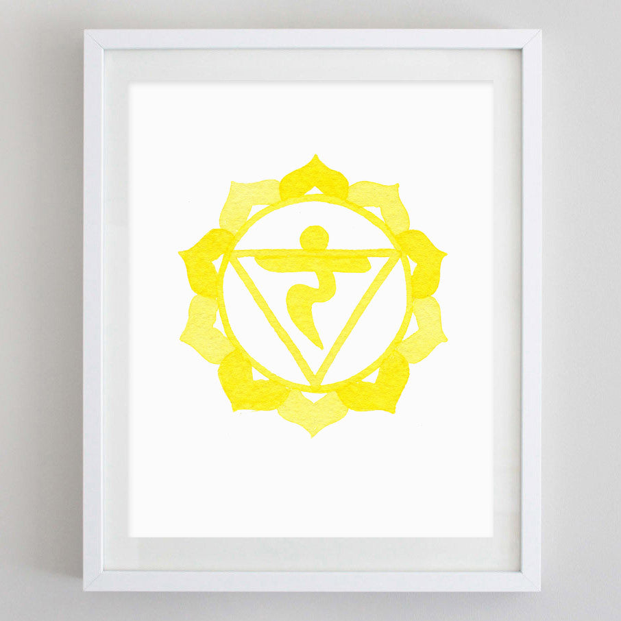 Solar Plexus Chakra Watercolor Print