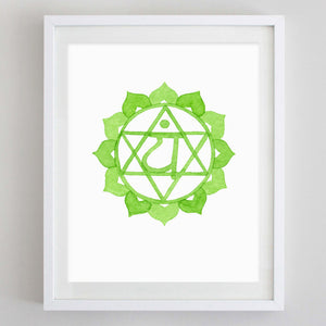 Heart Chakra Watercolor Print