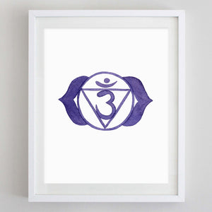 Third Eye Chakra Watercolor Print