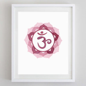 Crown Chakra Watercolor Print