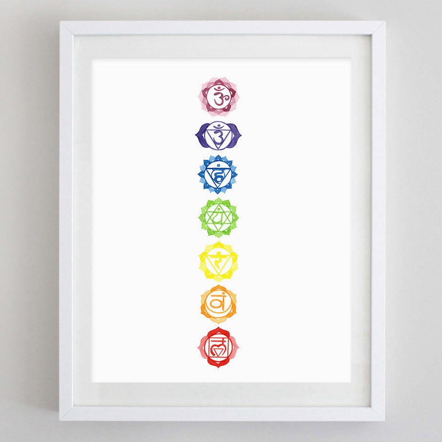 Chakras Watercolor Print