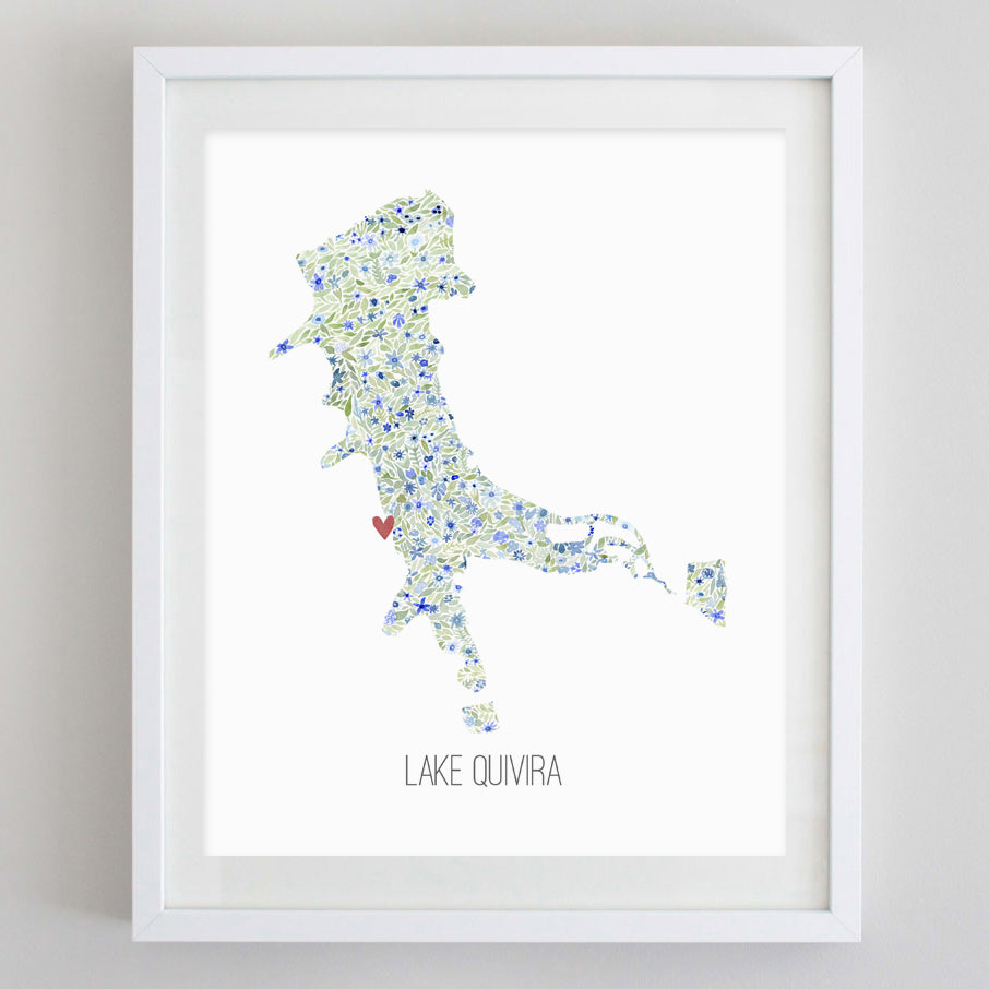 Lake Quivira Watercolor Print