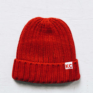 KC Knitted Beanie - Red