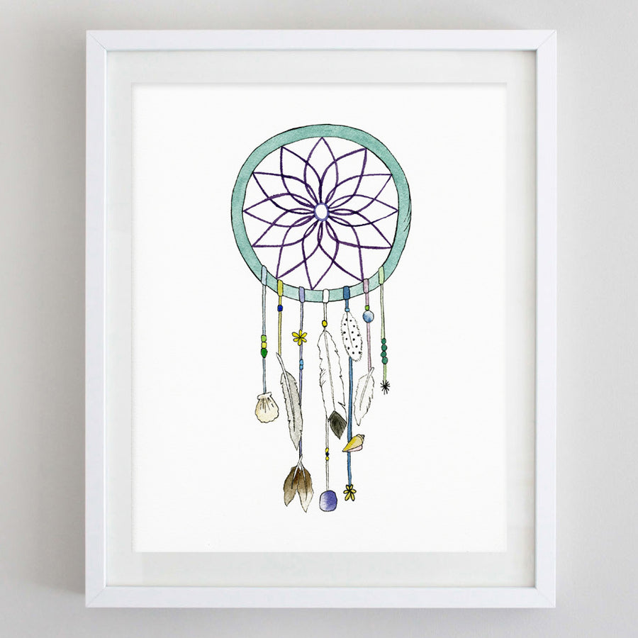 art print - dreamcatcher watercolor print - carly rae studio