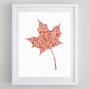 Fall Leaf #2 Floral Watercolor Print