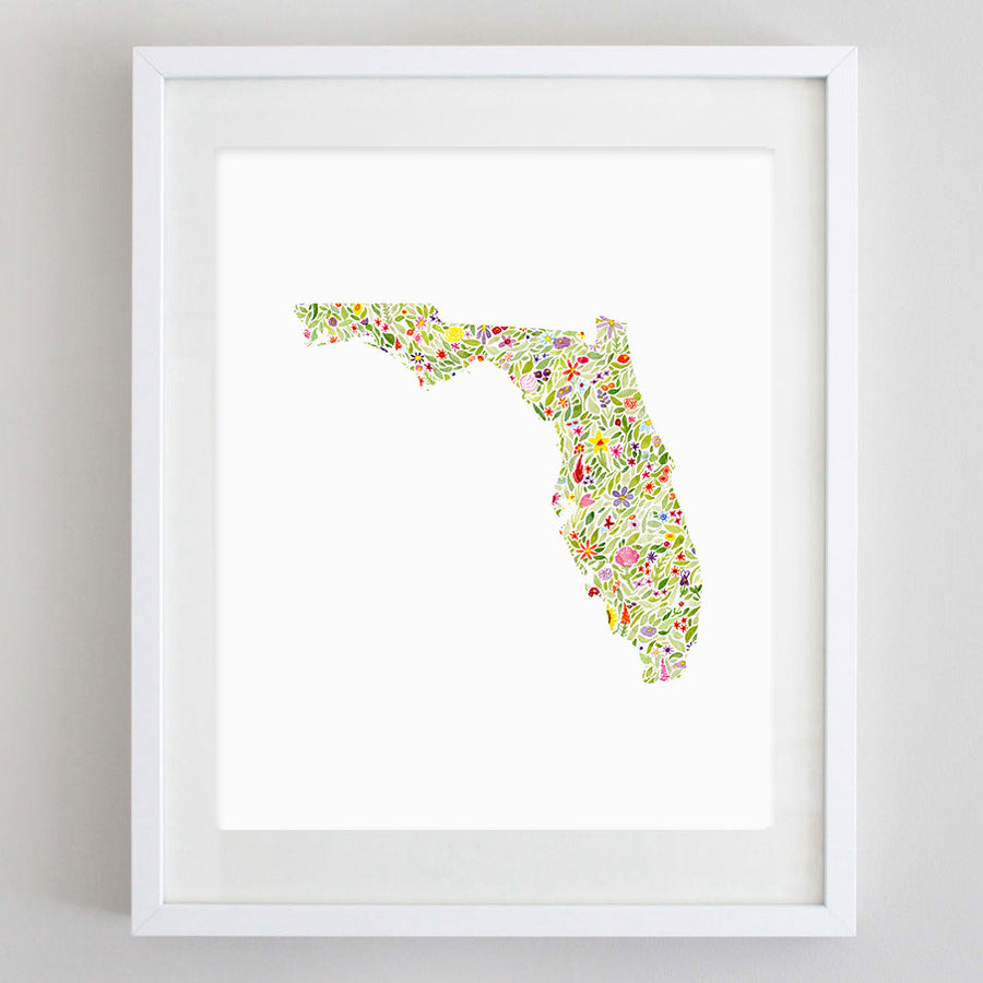 art print - florida floral watercolor print - carly rae studio