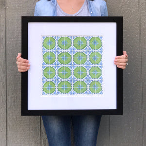 Matted and Framed Watercolor Print - Local Kansas City Delivery - 12x12"