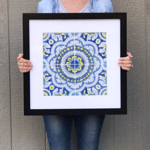 Matted and Framed Watercolor Print - Local Kansas City Delivery - 12x12"