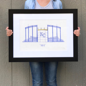 Matted and Framed Watercolor Prints - Set of 3 - Local Kansas City Delivery - 13x19"