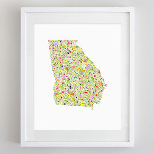 art print - georgia floral watercolor print - carly rae studio