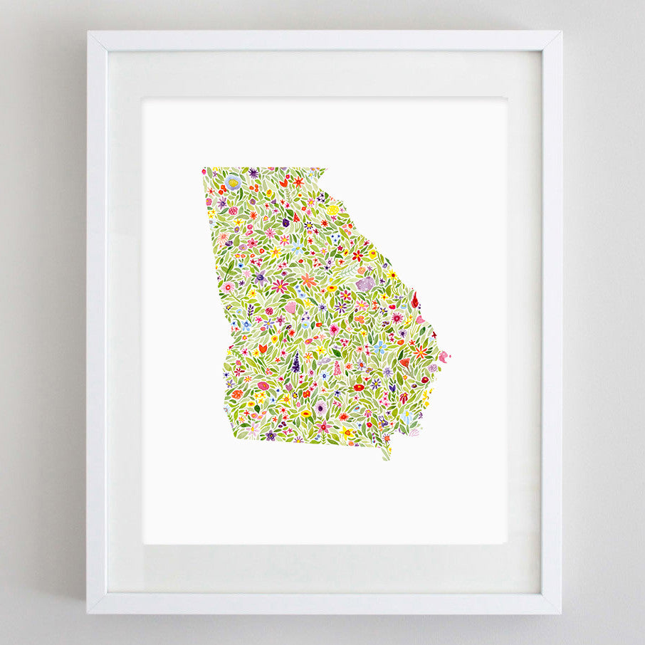 art print - georgia floral watercolor print - carly rae studio