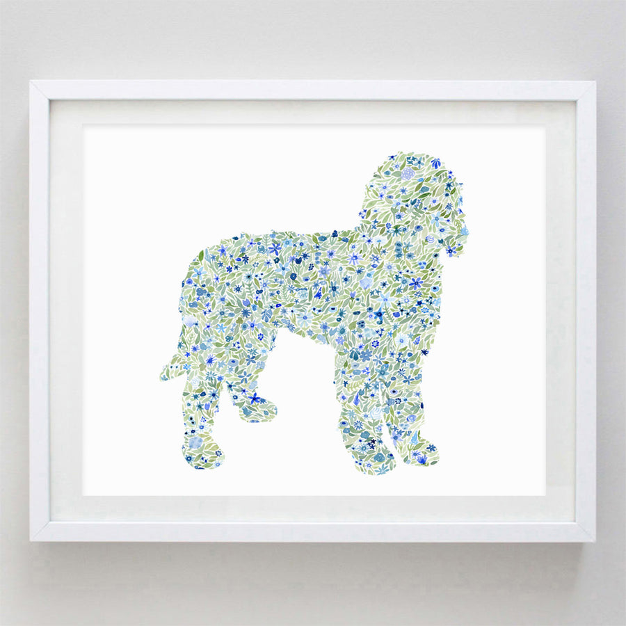 Home is Where Your (ANY BREED) Dog is Floral Watercolor Print