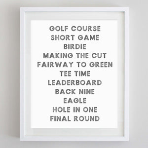 Golf Watercolor Print