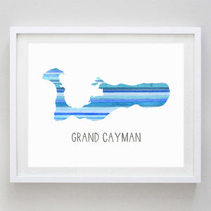 Grand Cayman Watercolor Print