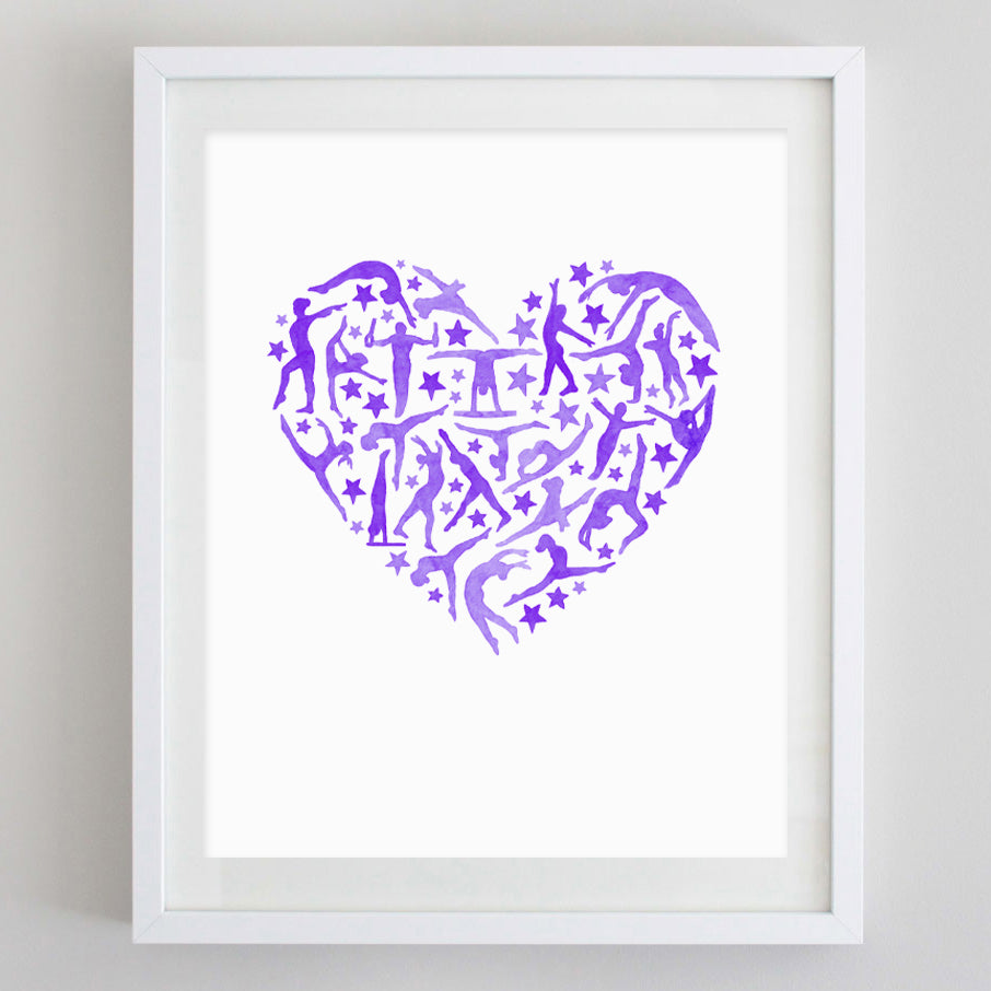 Gymnastics Love Watercolor Print