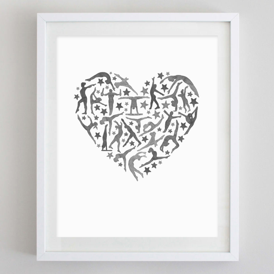Gymnastics Love Watercolor Print
