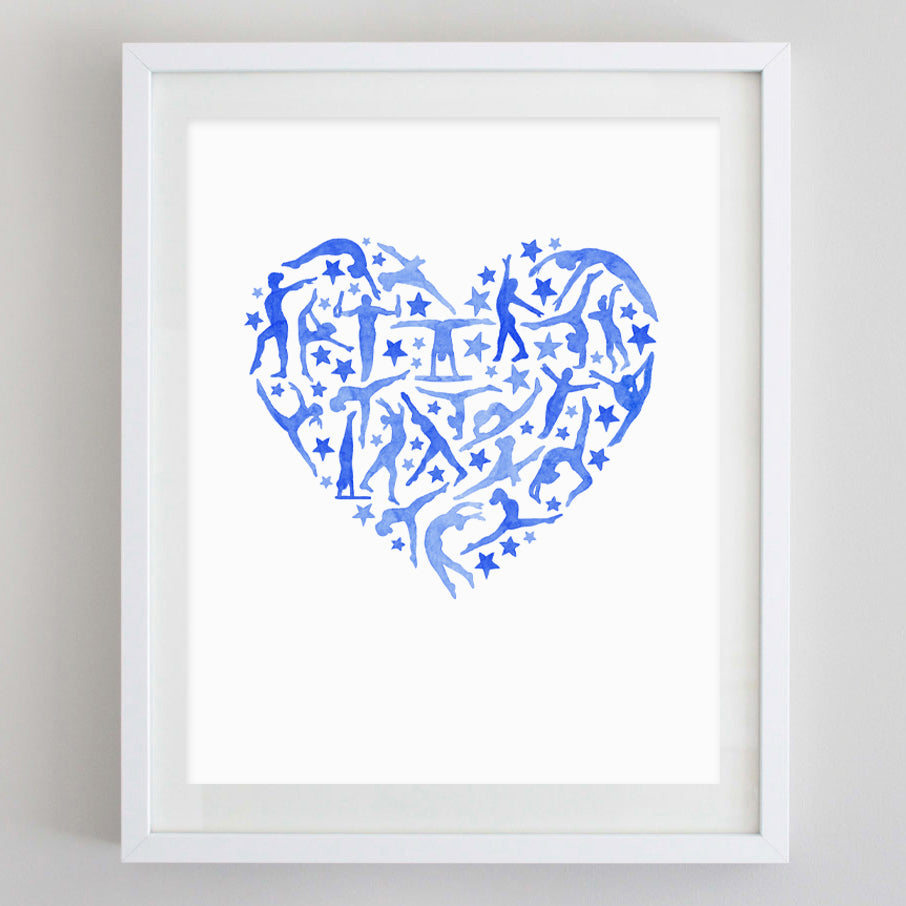 Gymnastics Love Watercolor Print