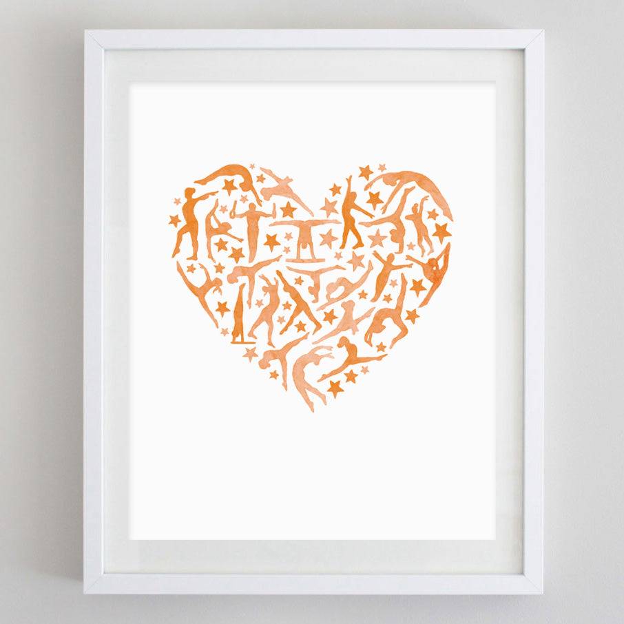 Gymnastics Love Watercolor Print