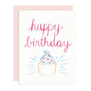 Happy Birthday Cupcake Greeting Card