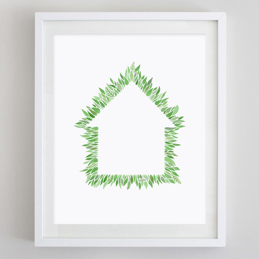 Home Greenery Watercolor Print