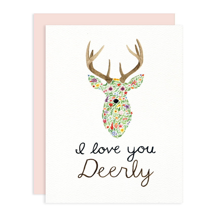 I Love You Deerly Greeting Card I Love You Deerly Greeting Card