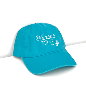 Kansas City Embroidered Hat - Bright Blue