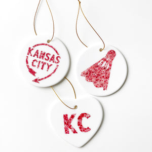 Boxed Set of 3 Kansas City Ornaments