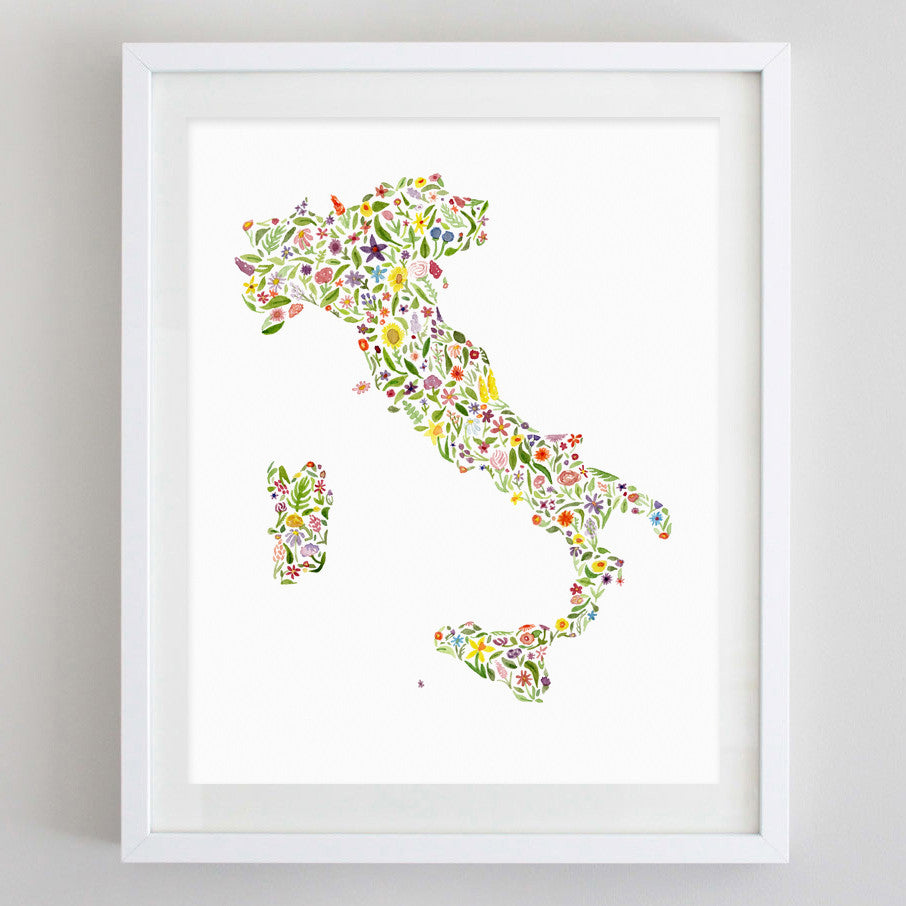 art print - italy floral watercolor print - carly rae studio