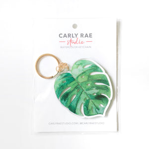 Monstera Keychain