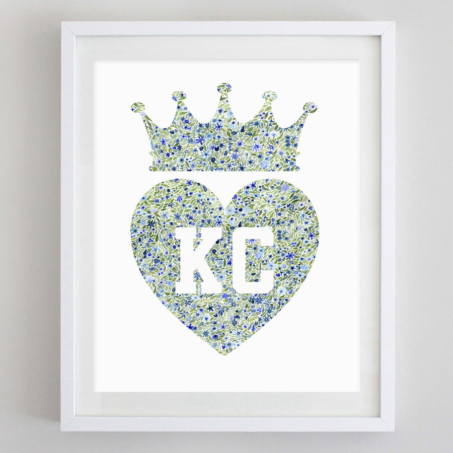 art print - KC crown floral watercolor print - carly rae studio