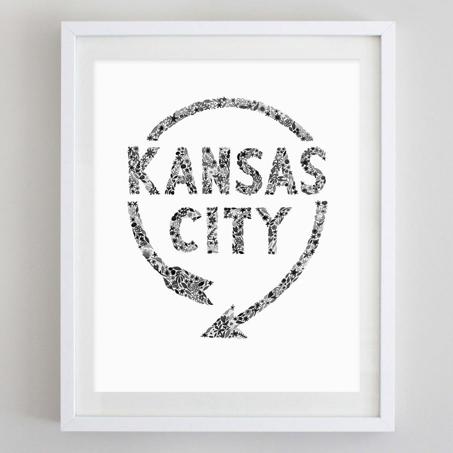 KC Western Auto Sign Watercolor Print