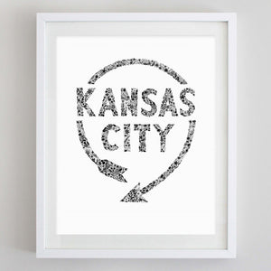 KC Western Auto Sign Watercolor Print