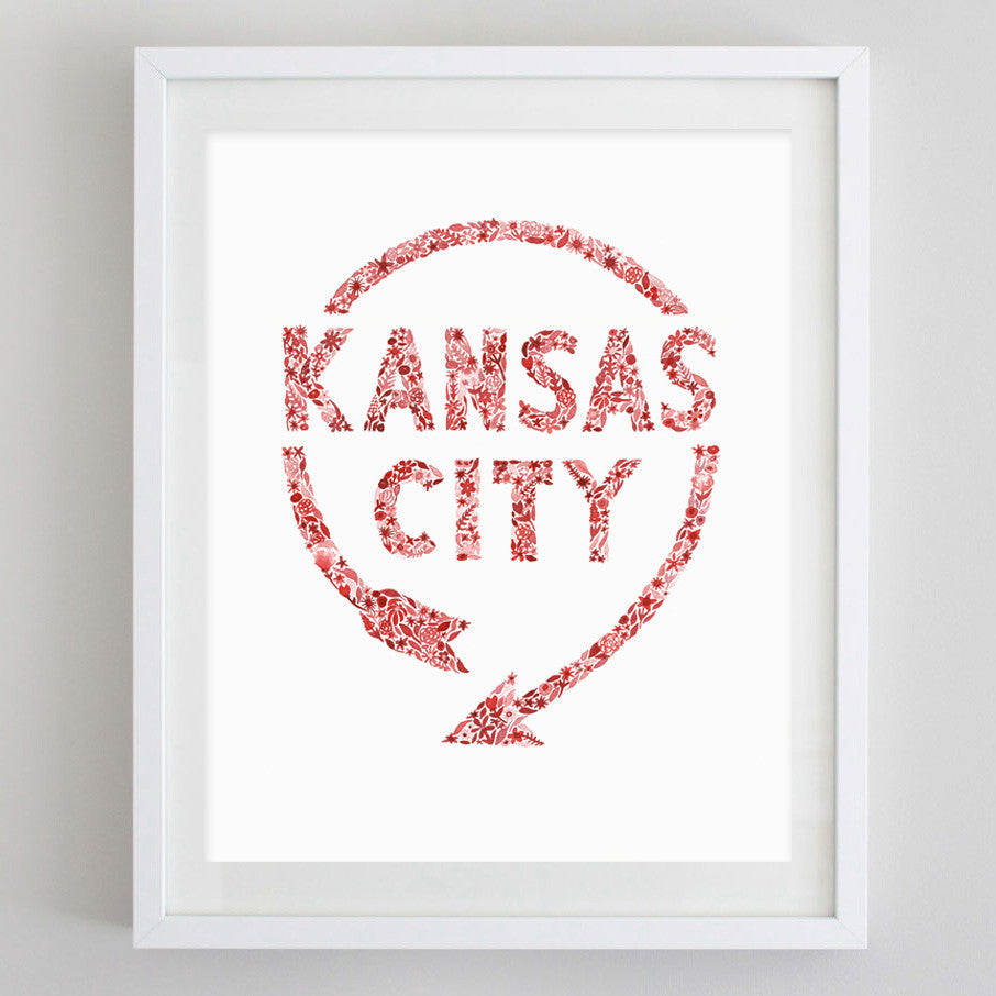 KC Western Auto Sign Watercolor Print