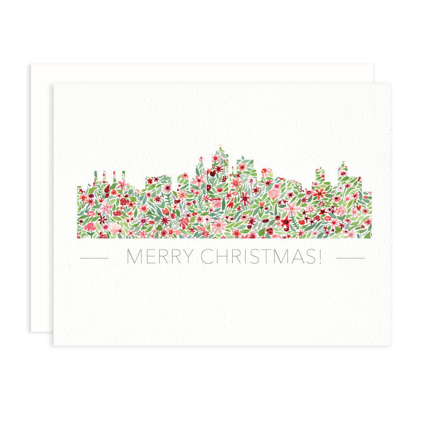 Kansas City Skyline Christmas Greeting Card