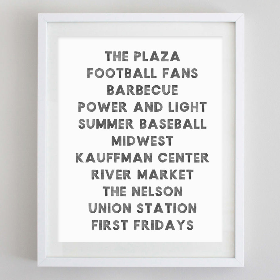 Lake Words Watercolor Print