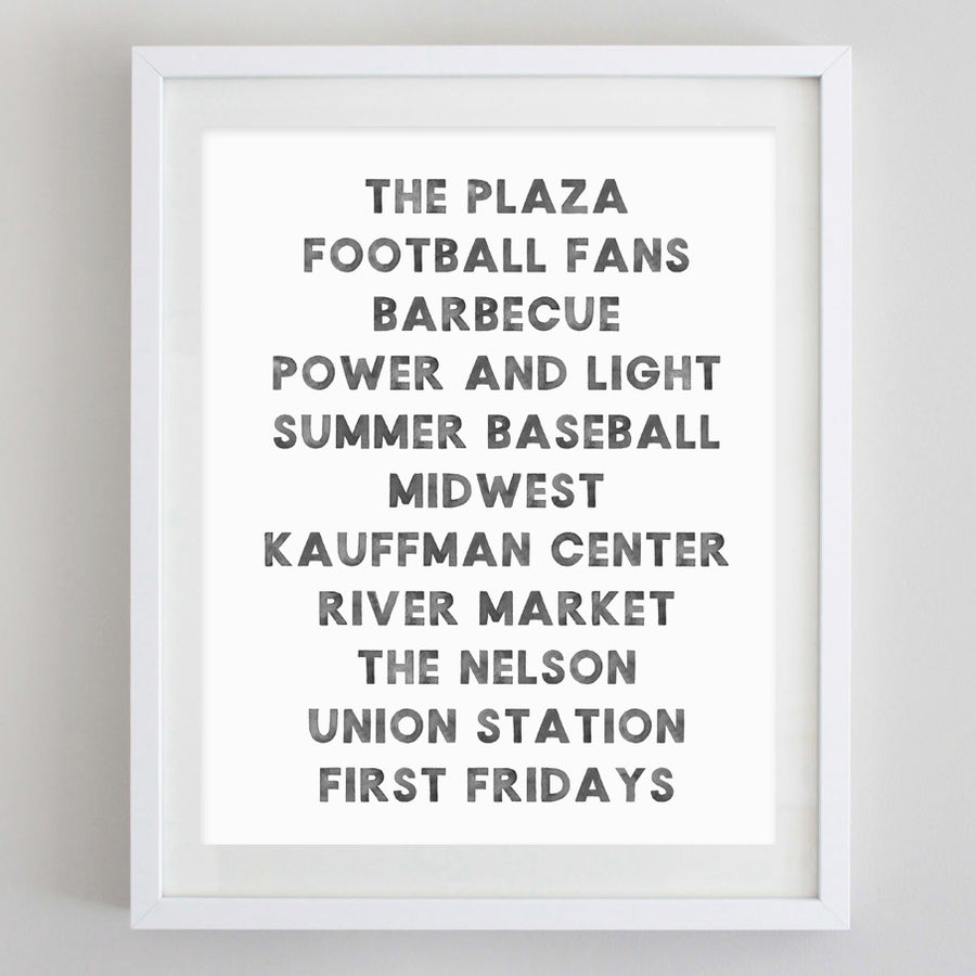 Lake Words Watercolor Print