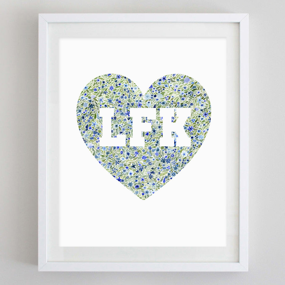 LFK Heart Floral Watercolor Print