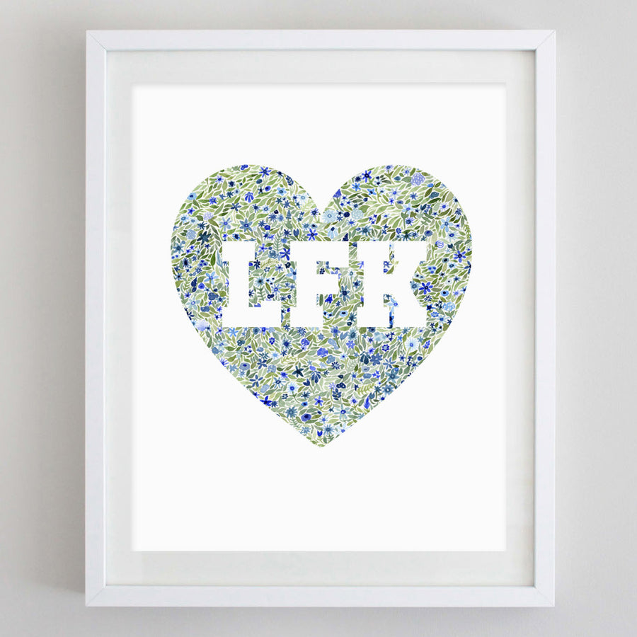 LFK Heart Floral Watercolor Print