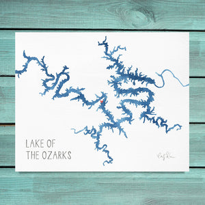Lake of the Ozarks Watercolor Print