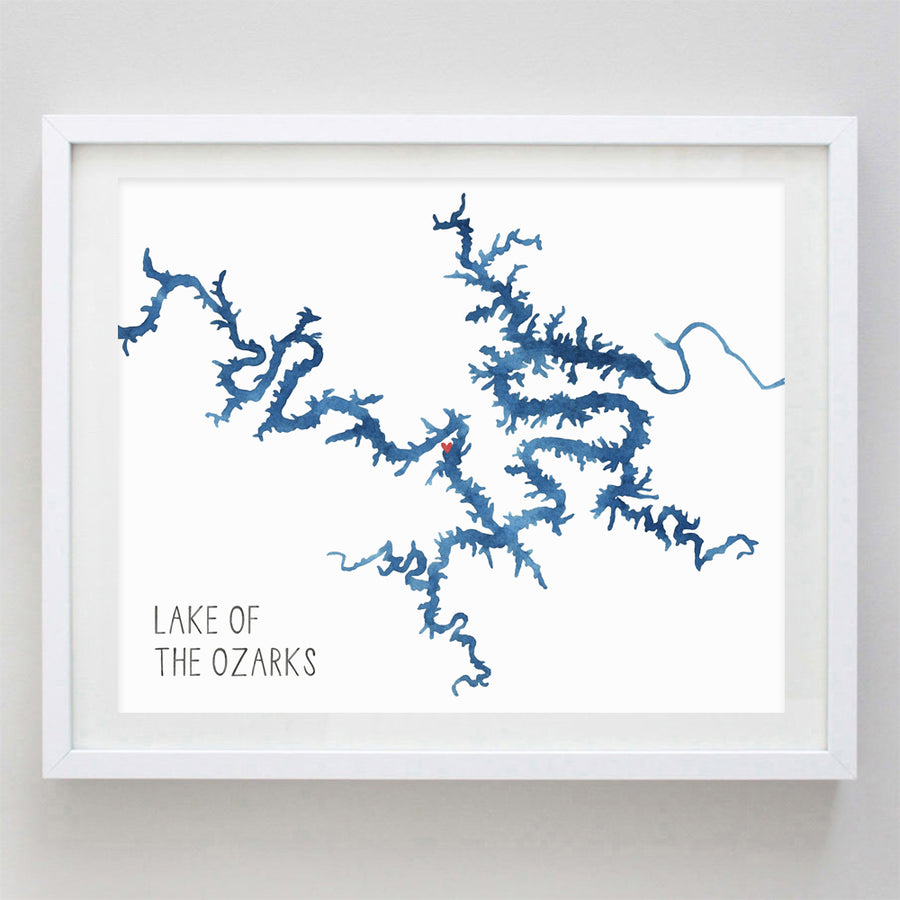 Lake of the Ozarks Watercolor Print