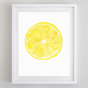 Lemon Watercolor Print