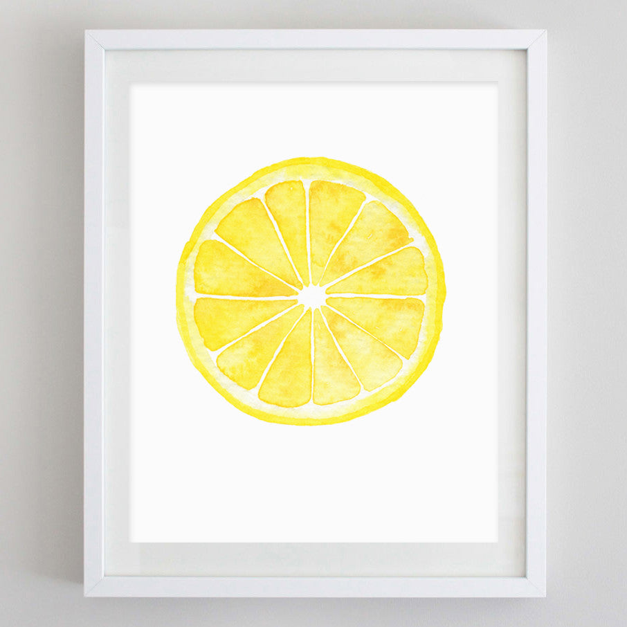 Lemon Watercolor Print