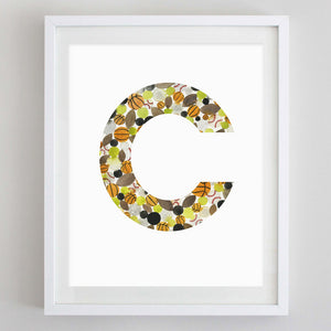 Custom Monogram Sports Watercolor Print