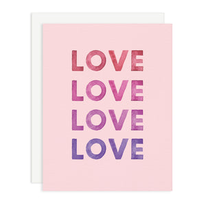 Love Love Love Greeting Card