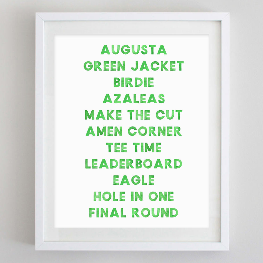 Masters Watercolor Print