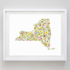 art print - new york floral watercolor print - carly rae studio